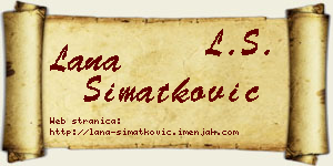 Lana Simatković vizit kartica